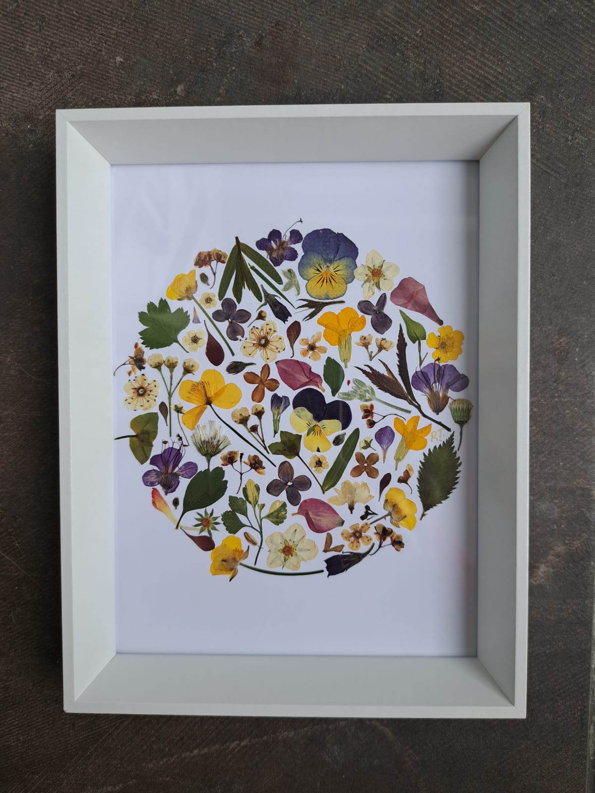 Yellow mauve artwork